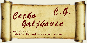 Ćetko Galjković vizit kartica